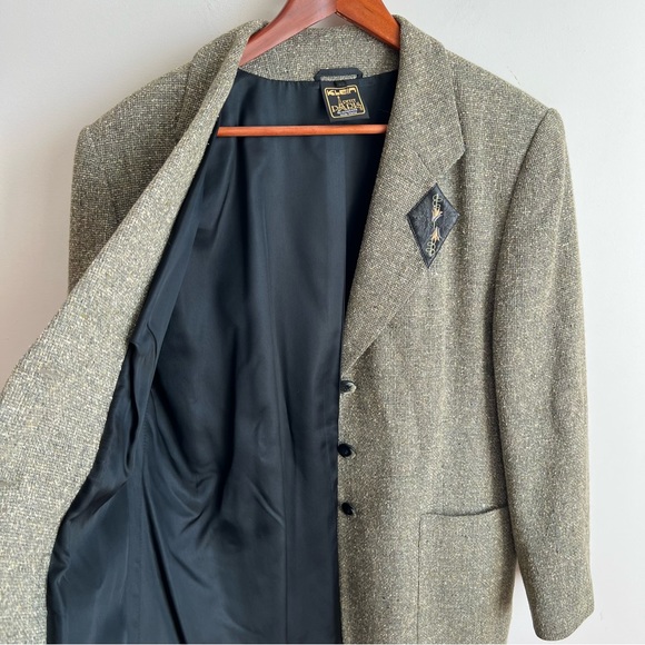 Vintage Klein Petit Paris Blazer Size 10 Wool Cotton Blend - Picture 10 of 13